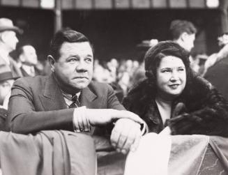 Babe and Claire Ruth at a Baseball Game photograph, 1937