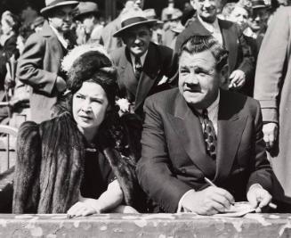 Babe and Claire Ruth at the World Series photograph, 1943 October 05