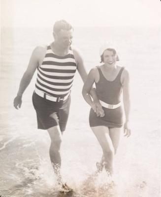 Babe and Claire Ruth at the Beach photograph, undated