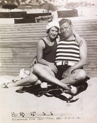 Babe and Claire Ruth at the Beach photograph, undated