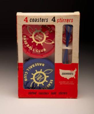 Seattle Pilots Souvenir coasters and stirrers, 1969