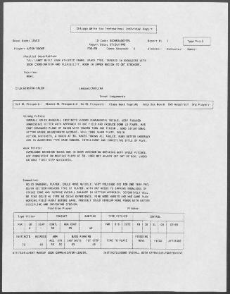 Aaron Boone scouting report, 1995 July 24
