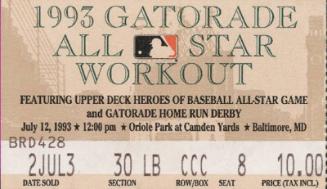 All-Star Workout ticket, 1993 July 12