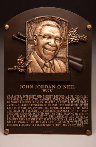 Buck O'Neil Hall of Fame Induction plaque, 2022