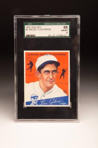 Goudey Gordon (Mickey) Cochrane baseball card, 1934