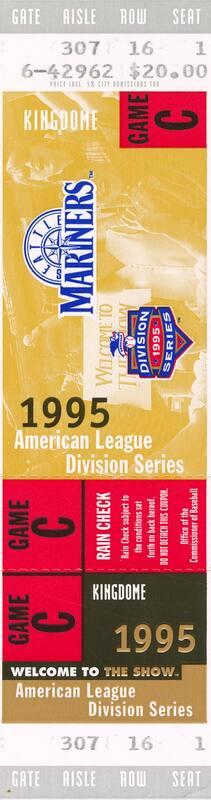American League Division Series ticket, 1995 October 08