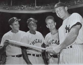 Bill Skowron, Minnie Minoso, Nellie Fox, and Mickey Mantle photograph, between 1954 and 1961