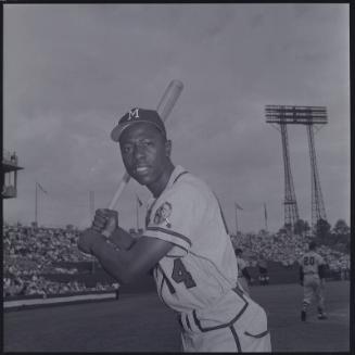Hank Aaron batting negative , between 1957 and 1962