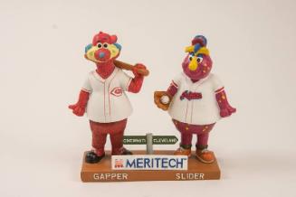 Cincinnati Reds and Cleveland Indians Mascots Gapper and Slider dual bobblehead