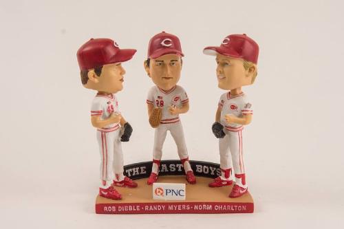 Rob Dibble, Randy Myers, and Norm Charlton triple bobblehead