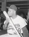 Roy Campanella Kissing a Bat negative, between 1952 and 1957