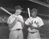 Sam Mele and Minnie Minoso negative, 1952 or 1953