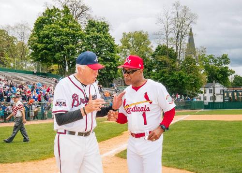 Phil Niekro and Ozzie Smith on the Field photograph, 2017 May 27