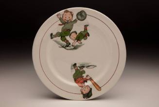 Baseball Motif plate, undated