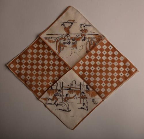 Baseball Motif handkerchief, undated