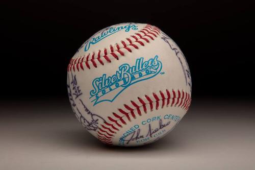 Colorado Silver Bullets Autographed ball, 1995