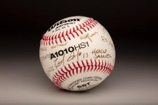 Tesuque Pueblo Autographed ball, 2021 July 04