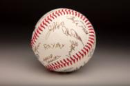 Tesuque Pueblo Autographed ball, 2021 July 04