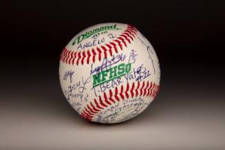 Tesuque Pueblo Autographed ball, 2021 July 04