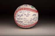 Tesuque Pueblo Autographed ball, 2021 July 04