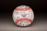 Tesuque Pueblo Autographed ball, 2021 July 04