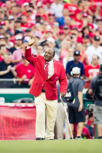 Hall of Famer Joe Morgan Waving to the Crowd photograph, 2015 July 14