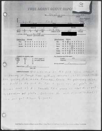 Fred Lynn scouting report, 1973 May 15