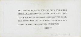 Elephant Room membership card, 1951