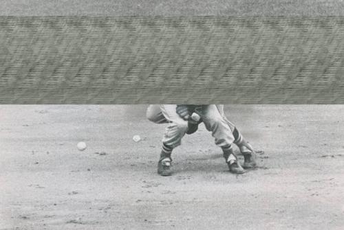 Brooks Robinson Colliding with Ron Hansen photograph, 1960 September 18