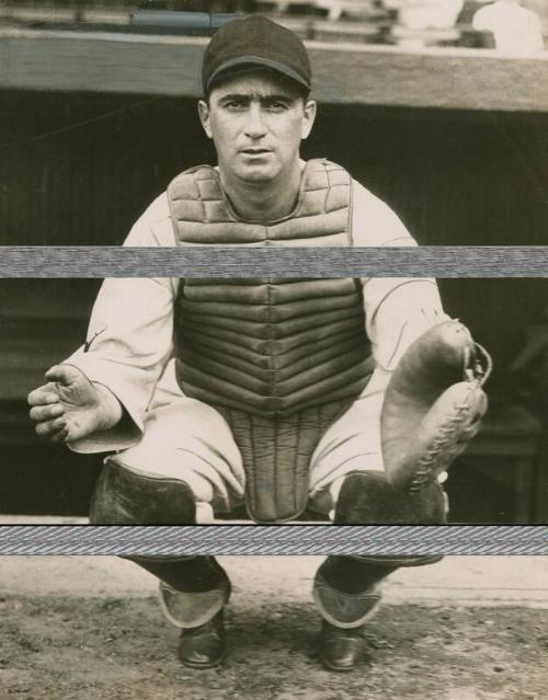 Moe Berg Crouching photograph, between 1923 and 1939