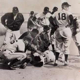 Monte Irvin Injured photograph, 1952 April 02