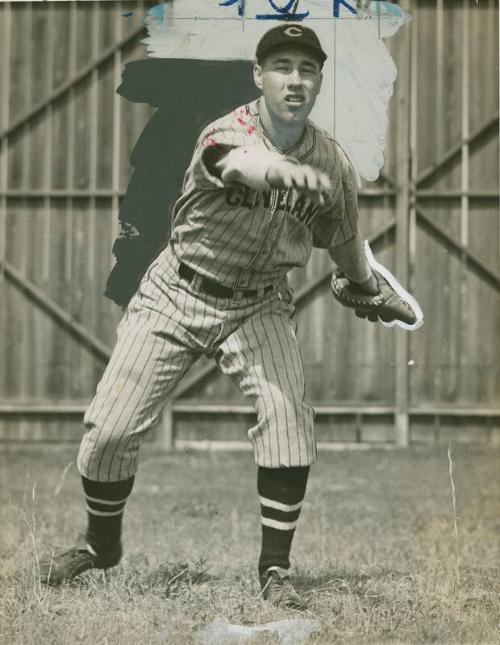 Bob Feller Pitching photograph, 1936