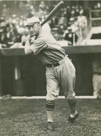 Frankie Frisch Batting photograph, 1928 or 1929