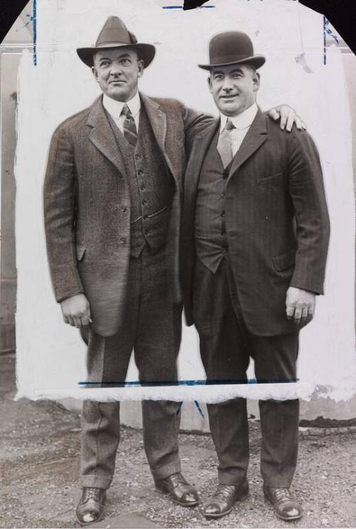 Christy Mathewson and Roger Bresnahan photograph, circa 1921