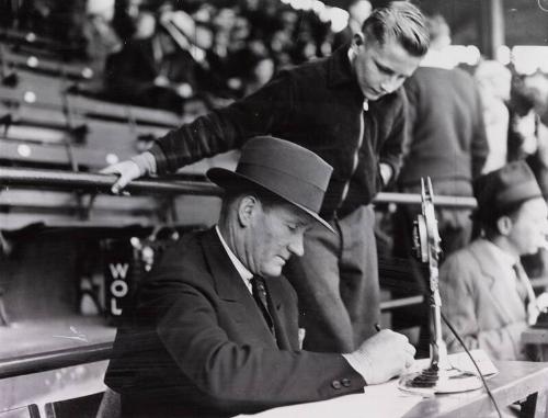 Walter Johnson Signing Autograph photograph, undated