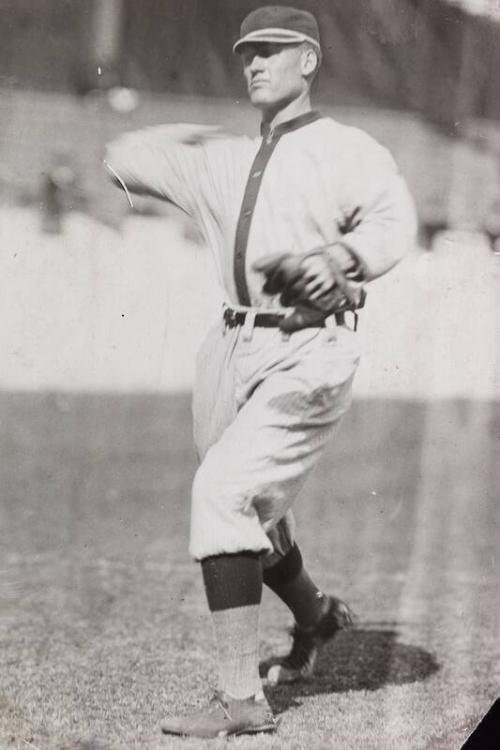 Walter Johnson Pitching photograph, between 1912 and 1915