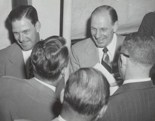 Mel Ott and Leo Durocher photograph, 1948 July 16