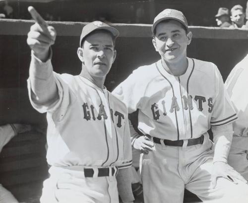 Mel Ott and Phil Weintraub photograph, probably 1944