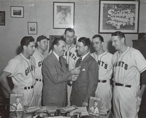 Mel Ott Pinning Ceremony photograph, 1943 September 11