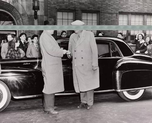 Babe Ruth with Car photograph, undated