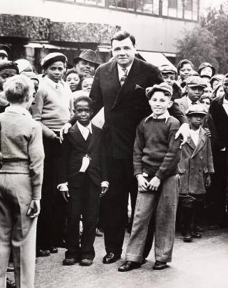 Babe Ruth and Children photograph, probably 1934