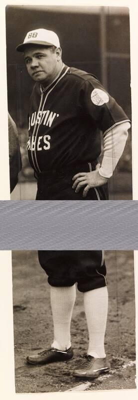 Babe Ruth in Bustin' Babes Uniform photograph, 1927 or 1928