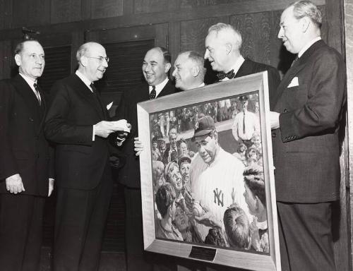 Babe Ruth Art photograph, 1950 December 21