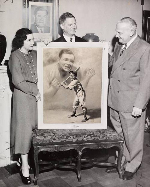 Babe Ruth Art photograph, undated