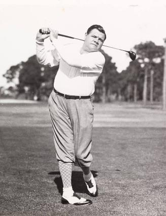 Babe Ruth Golfing photograph, undated