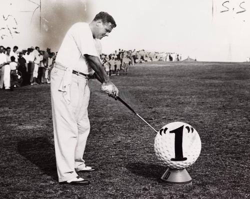 Babe Ruth Golfing photograph, undated