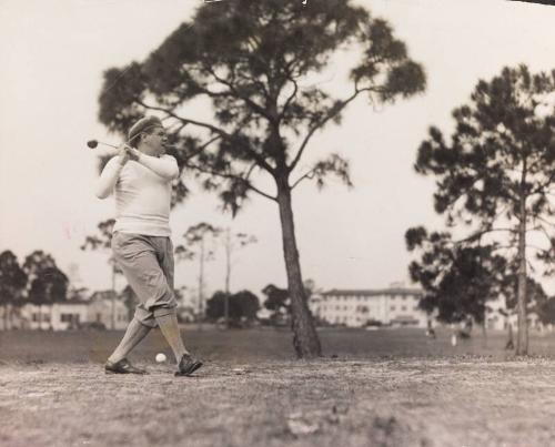 Babe Ruth Golfing photograph, undated