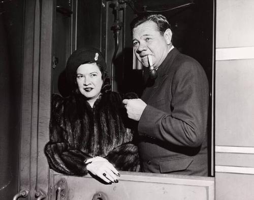 Babe and Claire Ruth on a Train photograph, undated