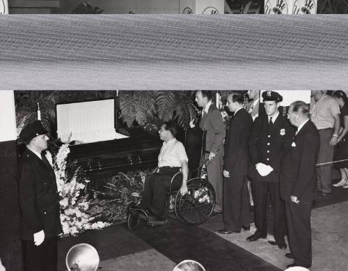 Babe Ruth Yankee Stadium Funeral photograph, 1948 August 17