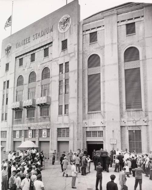 Babe Ruth's Wake Service at Yankee Stadium photograph, 1948 August 17